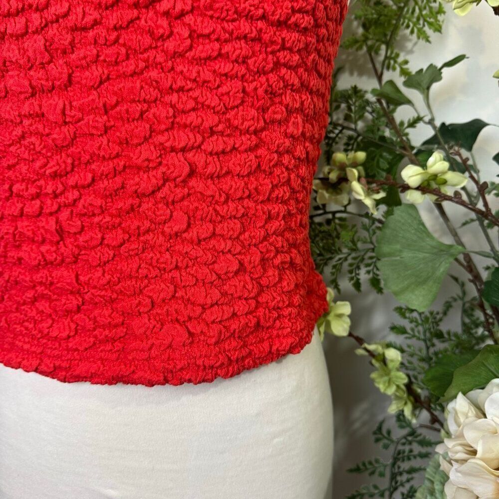 Anthropologie Textured Racerback Tank in Red | Medium | New NwT - Picture 5 of 10